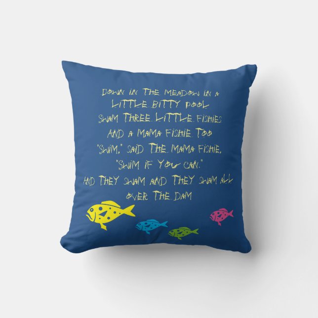 $ 29.95/€ 27.95  Three little Fishies Cushion (Front)