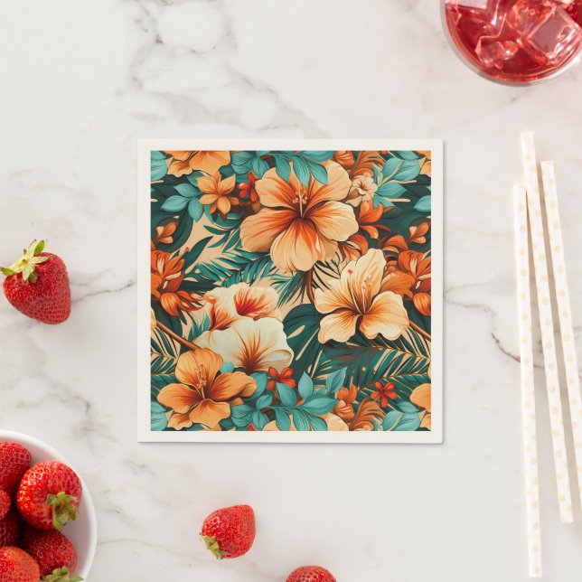 #29 Floral Pattern Napkins (Insitu)