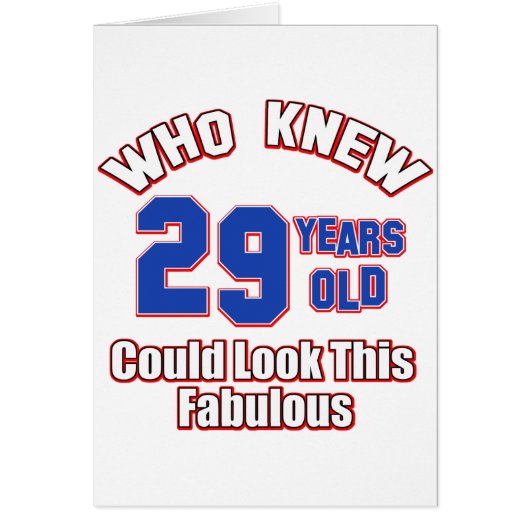 29 look fabulous cards (Front)