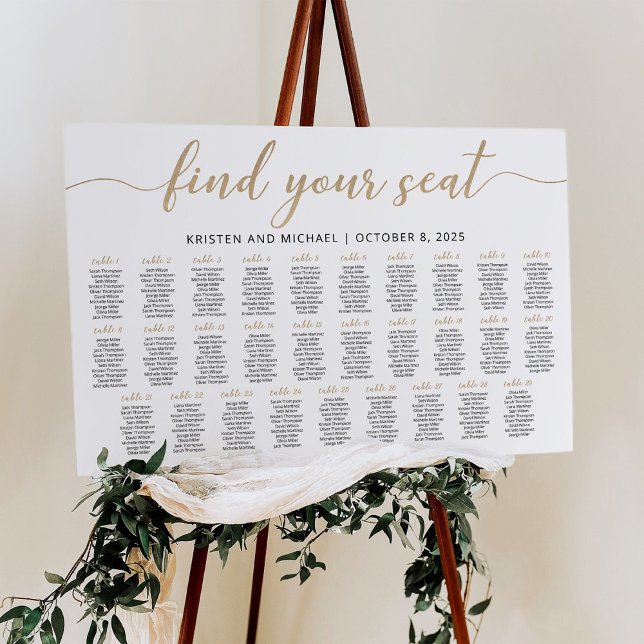 29 Tables Find Your Seat Seating Chart Plan (Creator Uploaded)