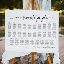 29 Tables Our Favorite People Seating Chart Plan