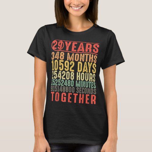 29 Year 29th Wedding Anniversary Gifts for Her Him T_Shirt