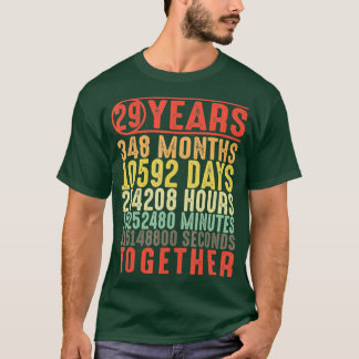 29 Year 29th Wedding Anniversary Gifts for Her Him T-Shirt
