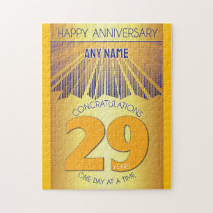 29 Year   AA 12 Step Anniversary Personalized Jigsaw Puzzle