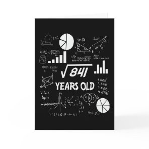 29 Year Old Bday Math Teacher 29th Birthday Gift Card