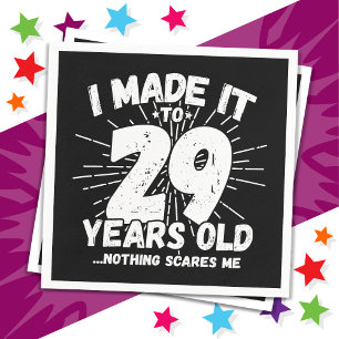 29 Year Old Sarcastic Meme Funny 29th Birthday Napkins