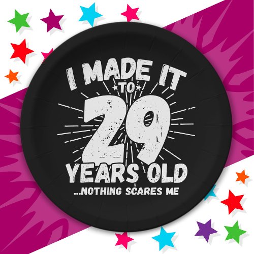 29 Year Old Sarcastic Meme Funny 29th Birthday Paper Plates