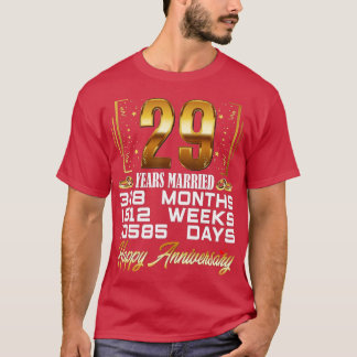 29 Years Married Funny 29th Wedding Anniversary T-Shirt