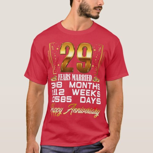 29 Years Married  Funny 29th Wedding Anniversary  T_Shirt