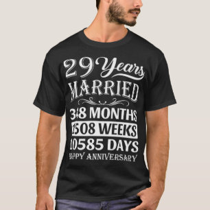 29 Years Married  Happy 29th Wedding Anniversary P T-Shirt