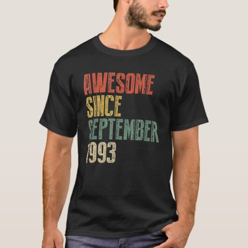 29 Years Old  Awesome Since September 1993 29th 2 T_Shirt
