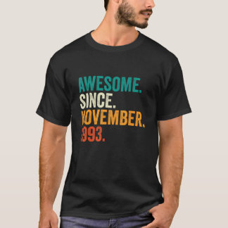 29 Years Old Gifts Awesome Since November 1993 29t T-Shirt