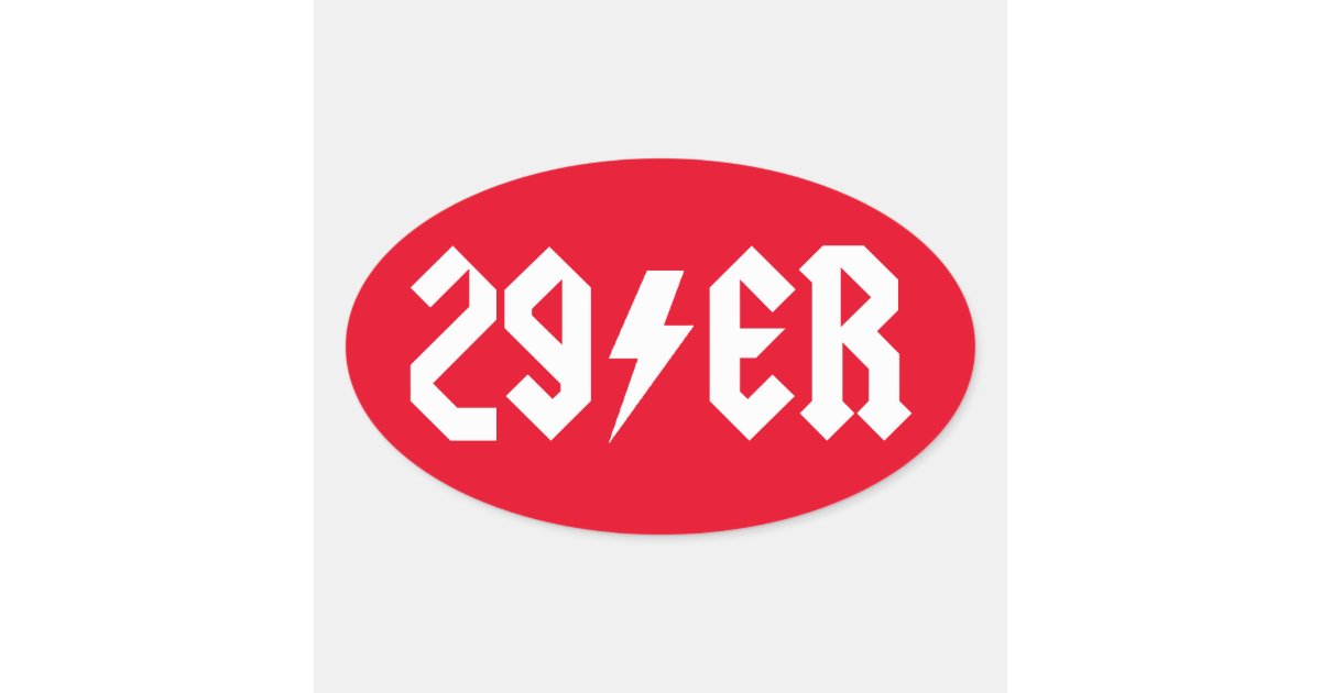 29er oval sticker | Zazzle