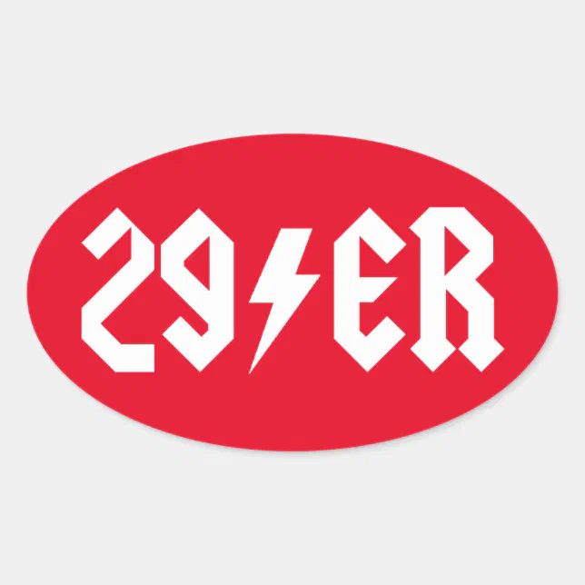 29er oval sticker | Zazzle