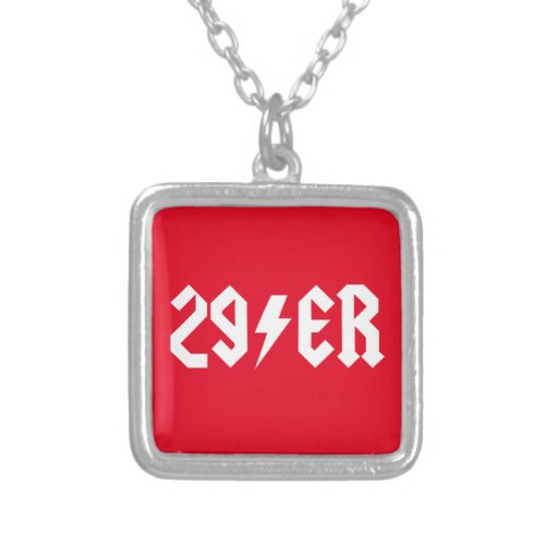 29er silver plated necklace