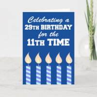 29th Birthday 11th Time 40th Card