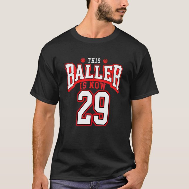 29th Birthday Basketball  29 Years Old Bday T-Shirt (Front)
