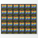 [ Thumbnail: 29th Birthday: Colorful Music Symbols, Rainbow 29 Wrapping Paper ]
