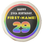 [ Thumbnail: 29th Birthday: Colorful Rainbow # 29, Custom Name ]