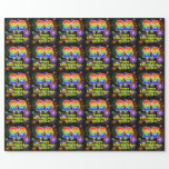 [ Thumbnail: 29th Birthday: Fun Fireworks, Rainbow Look # “29” Wrapping Paper ]