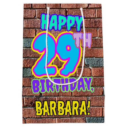 29th Birthday Fun Urban Graffiti Inspired Look Medium Gift Bag