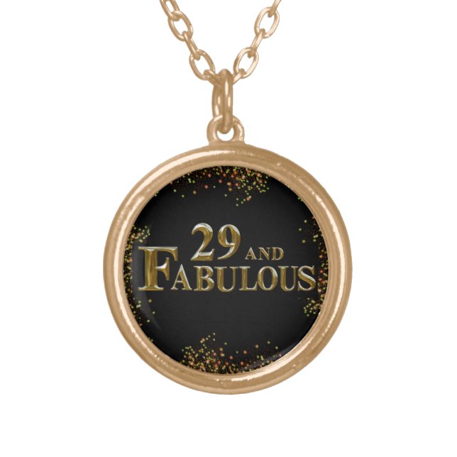 29th  Birthday  Gold Plated Necklace (Front)
