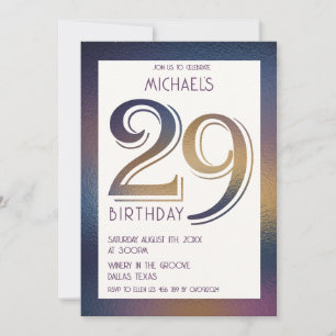 29th birthday invitation