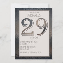 29th birthday invitation