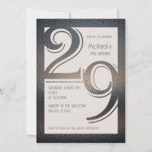 29th birthday invitation