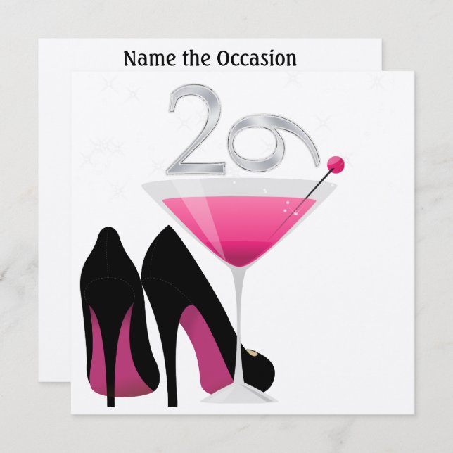 29th Birthday Party Invitation by SRF (Front/Back)