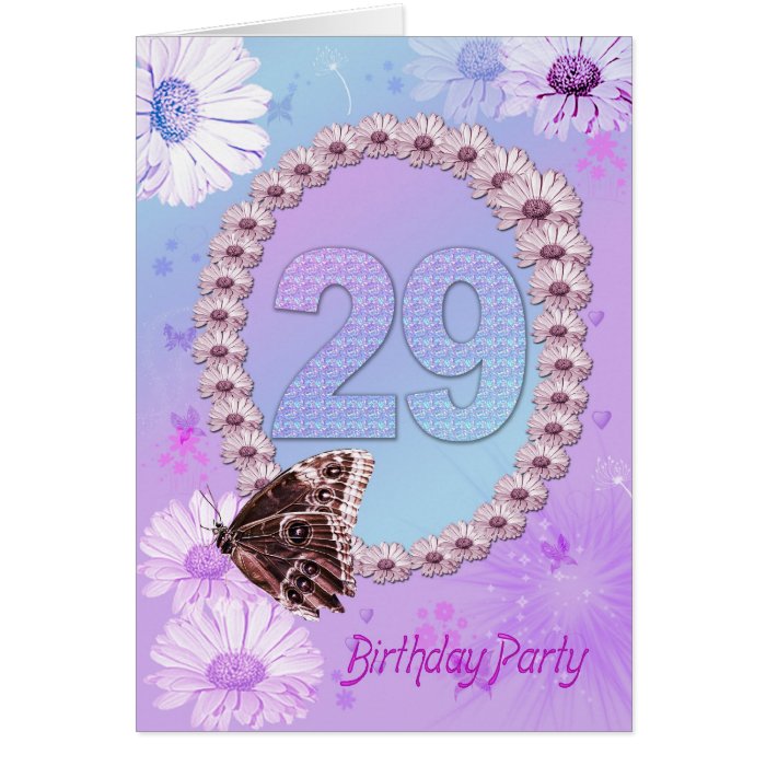 29th Birthday party Invitation Card