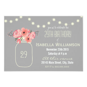 29th Birthday Invitations Zazzle