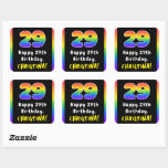 [ Thumbnail: 29th Birthday: Rainbow Spectrum # 29, Custom Name Sticker ]