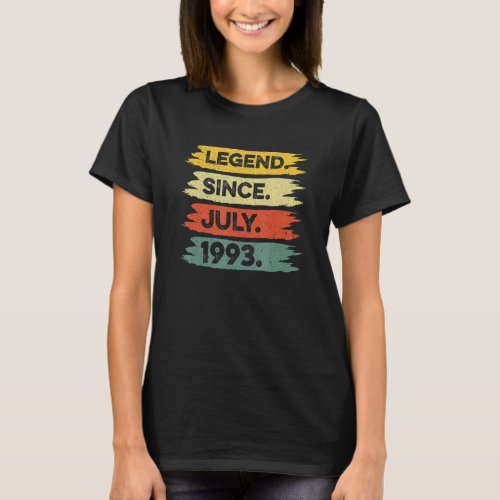 29th Birthday Retro Vintage Legend Since July 1993 T_Shirt