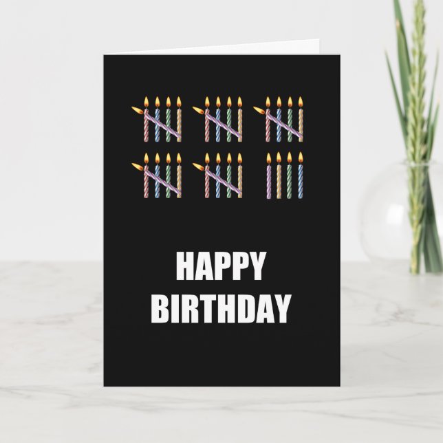 29th Birthday with Candles Card (Front)