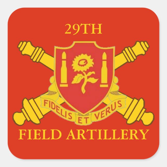 29TH FIELD ARTILLERY STICKERS (Front)