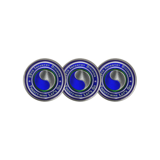 29th Infantry Division Golf Ball Marker (3 Up)
