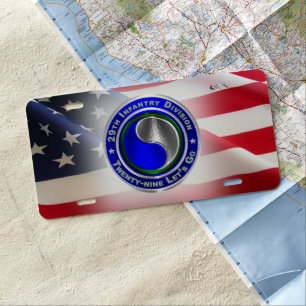 29th Infantry Division License Plate