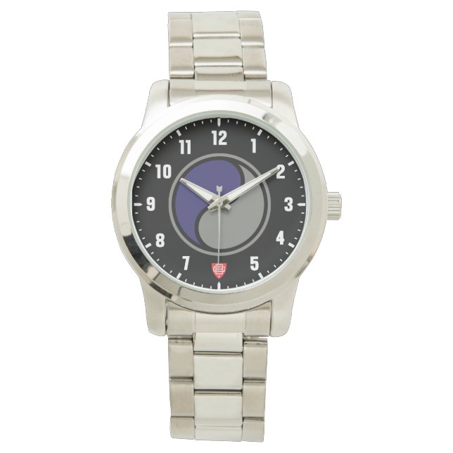  29th Infantry Division Silver Stainless Steel Watch (Front)