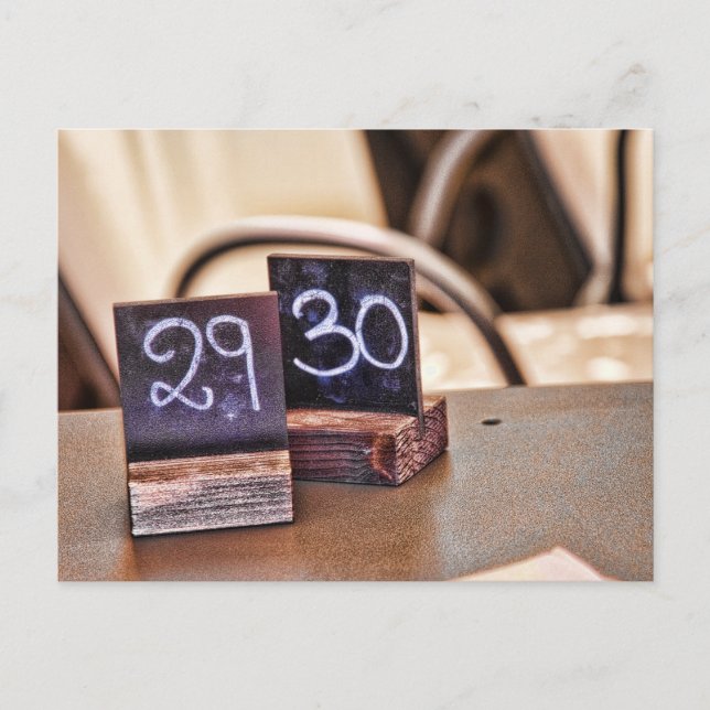 29th or 30th Birthday Postcard Italian Invitation (Front)