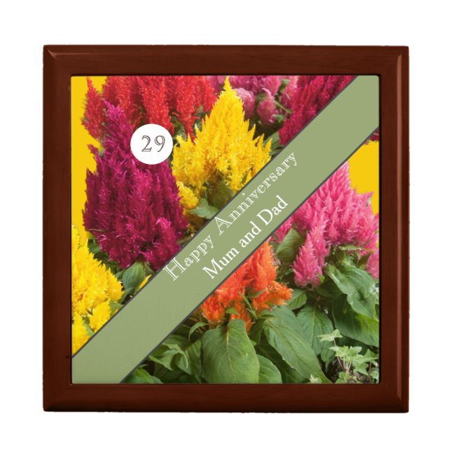 29th Wedding Anniversary Celosia  Gift Box (Front)
