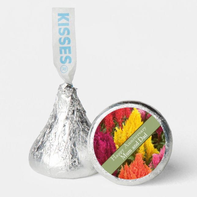 29th Wedding Anniversary Celosia  Hershey®'s Kisses® (Front)