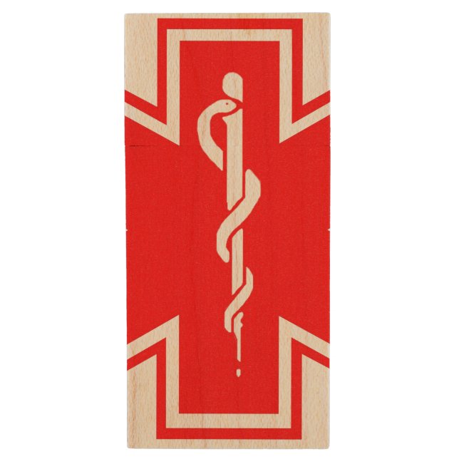 2.0 Flash Drive Medical Alert symbol (Front Vertical)