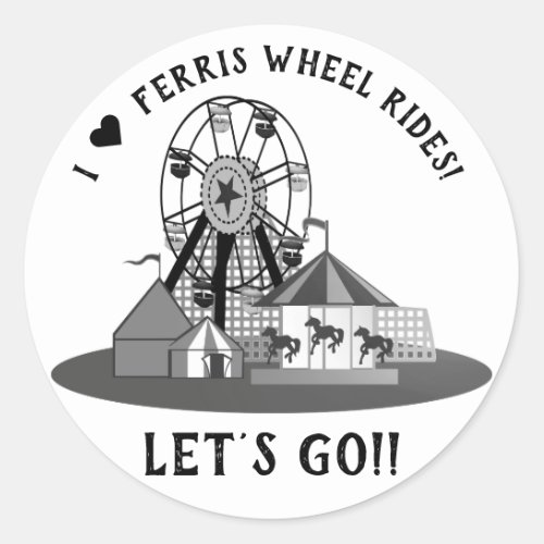 2_14 Ferris Wheel Day Classic Round Sticker