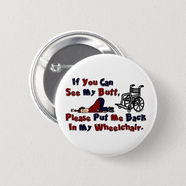 2 1/4 Button - Back In Wheelchair (Front & Back)
