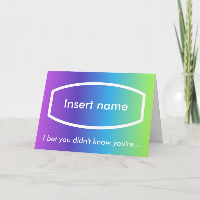 2,222,222,222 seconds card (personalised front) (Front)