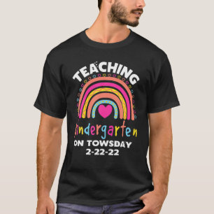2/22/2022 Teaching Kindergarten On Twosday Teacher T-Shirt