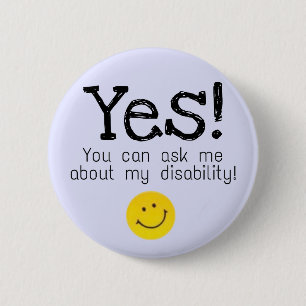2.25" Badge - ask about disability Button