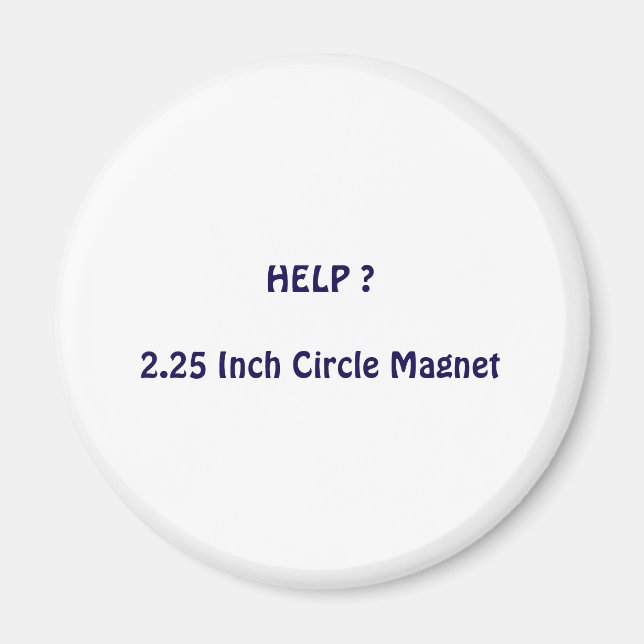 2.25 Inch Circle Magnet (Front)