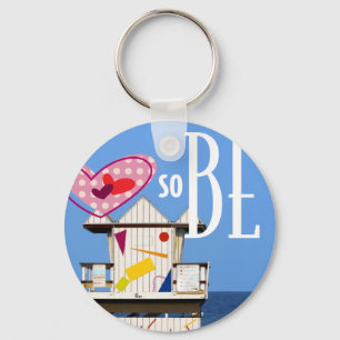 2.25" Love South Beach Miami 6 ST Keychain